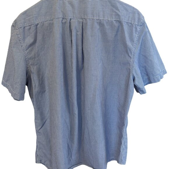 U.S. Polo Assn. Mens Blue Gingham Button-Down Short Sleeve Shirt XL - Picture 2 of 6